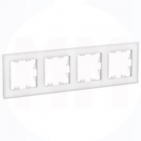 Рамка AtlasDesign четырехместная (белое стекло)